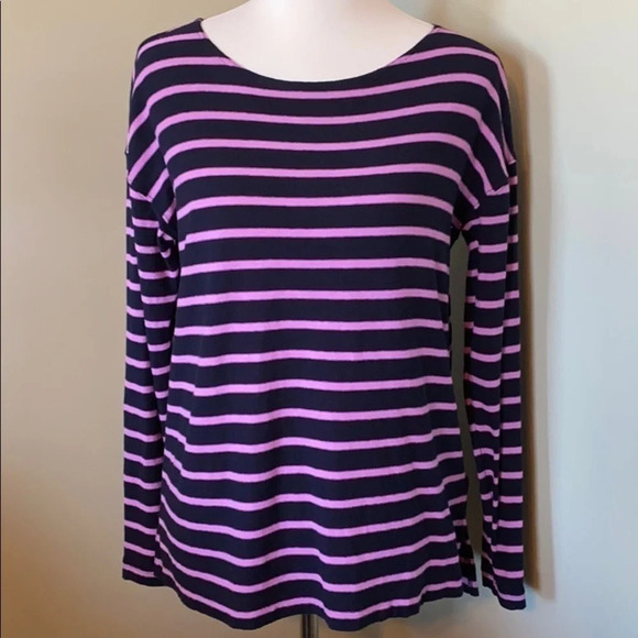 {J Crew} Deck Tee, like new in navy & pink💕 - Picture 3 of 8